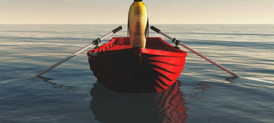 penguin alone in boat
