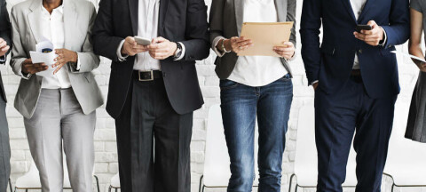 people wait for job interviews