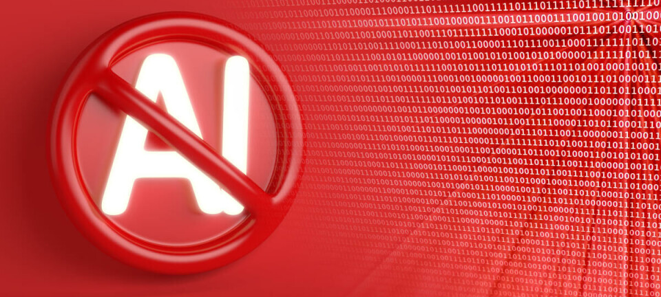 Illustration of a ban on AI