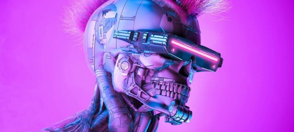 Illustration of a cypher-punk robot with a mohawk and general hipster-hype vibe
