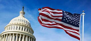 American flag US capitol