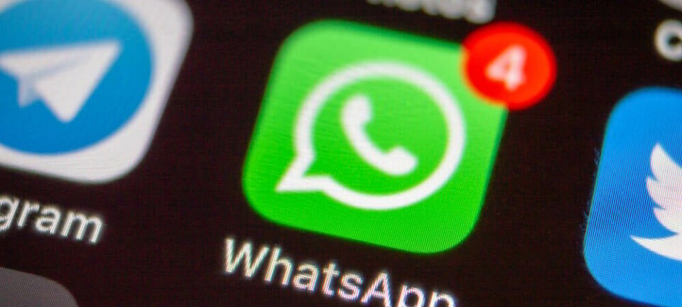 Close up of the WhatsApp icon on a phone