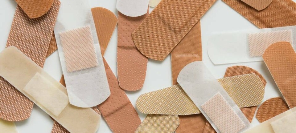 An assortment of band-aids/plasters