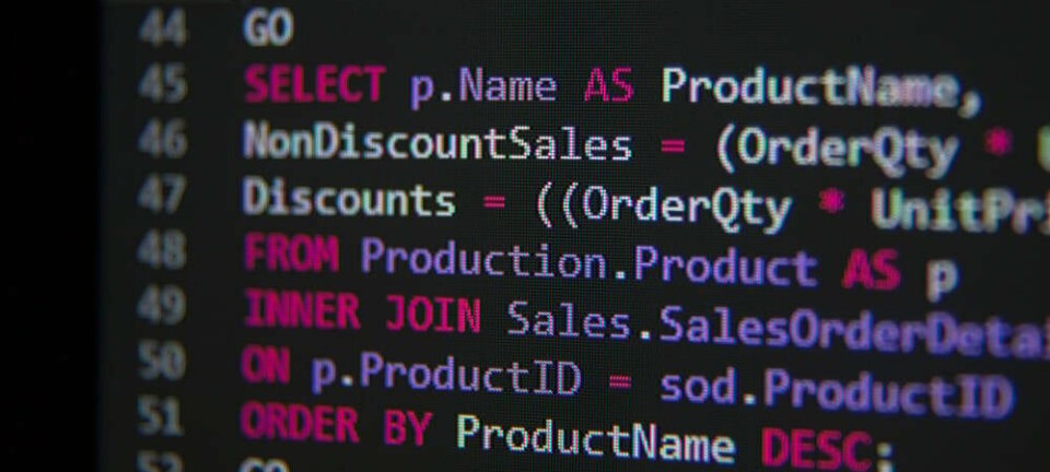 Screenshot of SQL statements