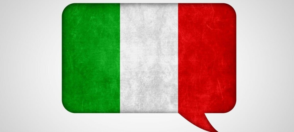 Italian flag speech bubble