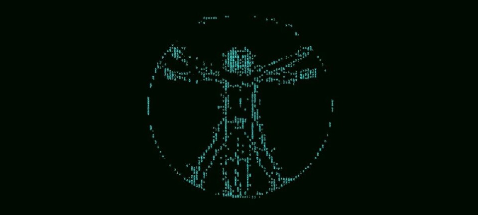 ASCII Vitruvian man
