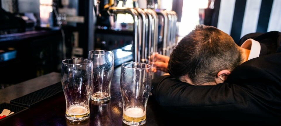 Drunk guy at bar