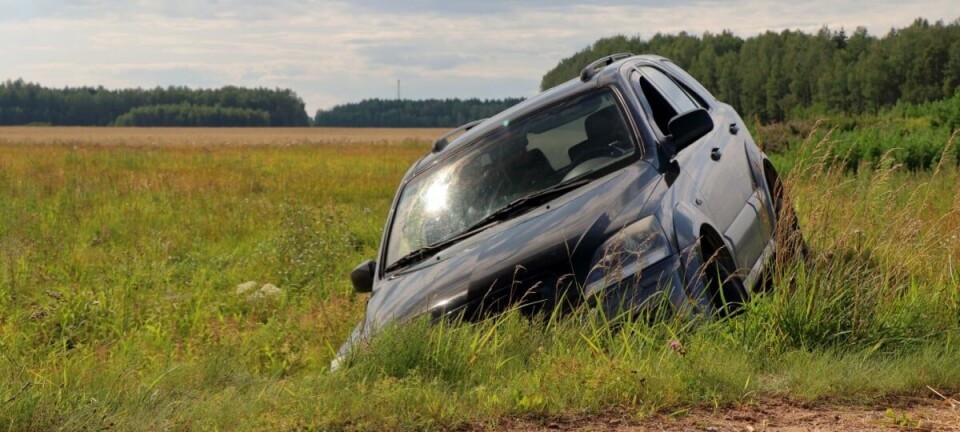 Car in ditch