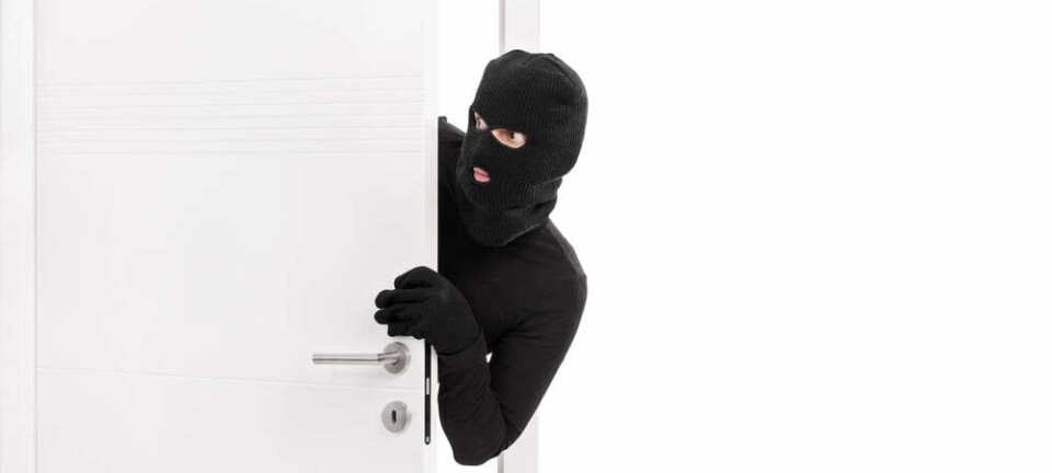 thief sneaking through door