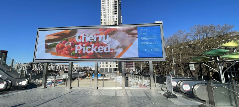 Network error on a billboard