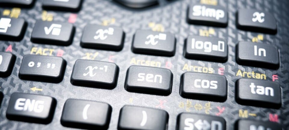 Scientific calculator closeup