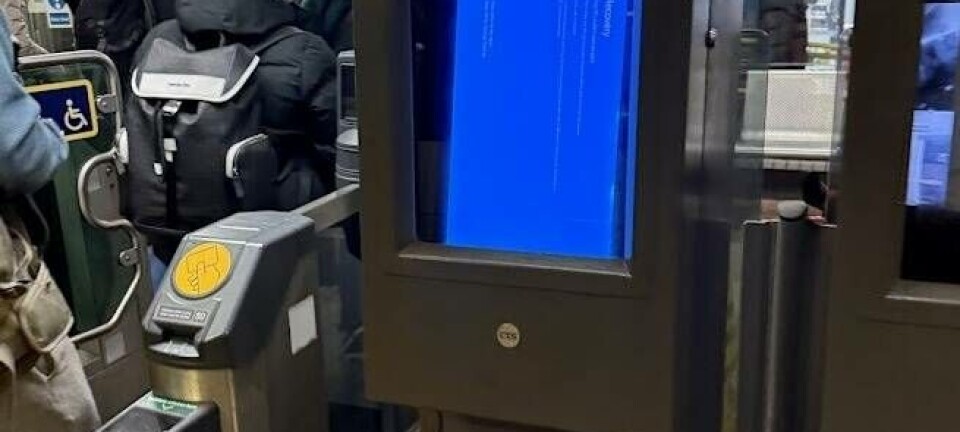 Windows recovery screen at Polegate station