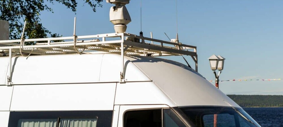 security cctv camera on the roof of the van. mobile surveillance camera. Pic by: Semiglass / Shutterstock