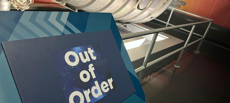 Out of order sign at a NASA exhibit